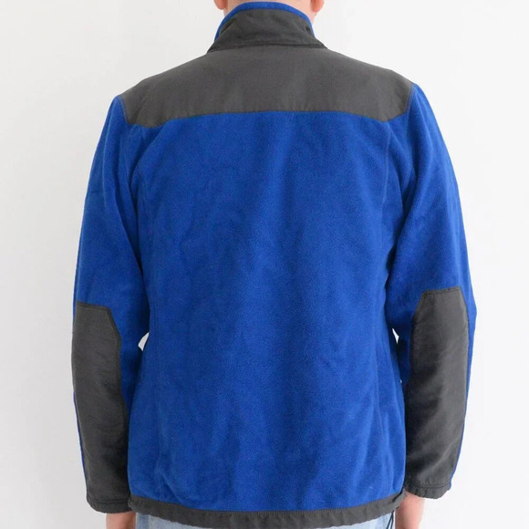 Eddie Bauer Blue And  Gray Fleece Zip Up Hiking Style Sweater Size Small - Picture 3 of 11